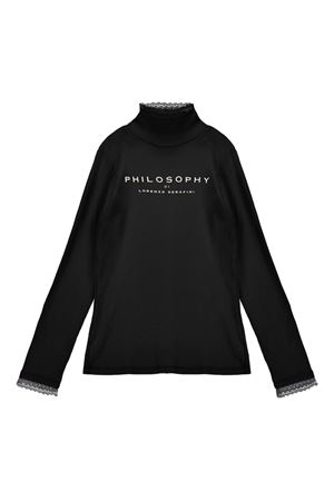 tshirt in cotone nero PHILOSOPHY KIDS | I1F6196212P050